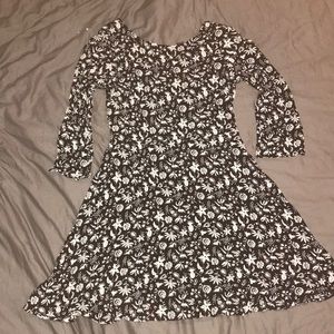 Scoop neck fit and flare dress